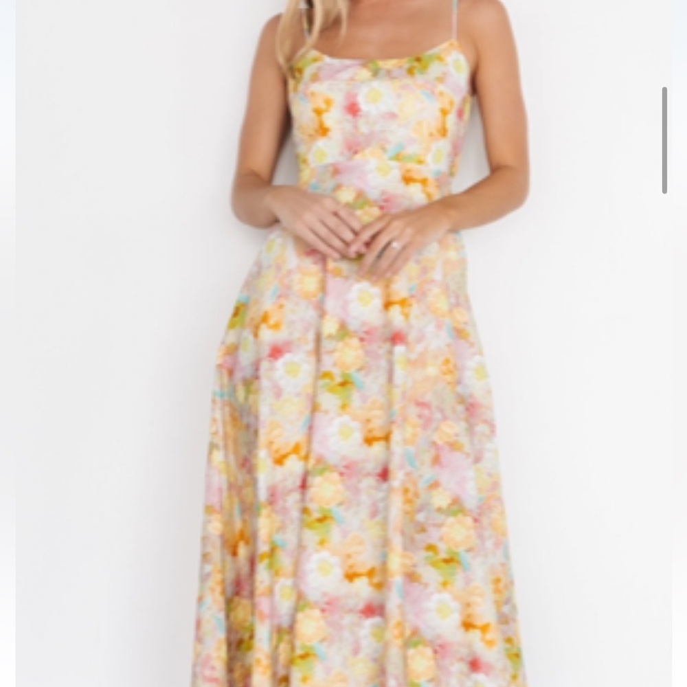 Floral Maxi Dress with Spaghetti Straps